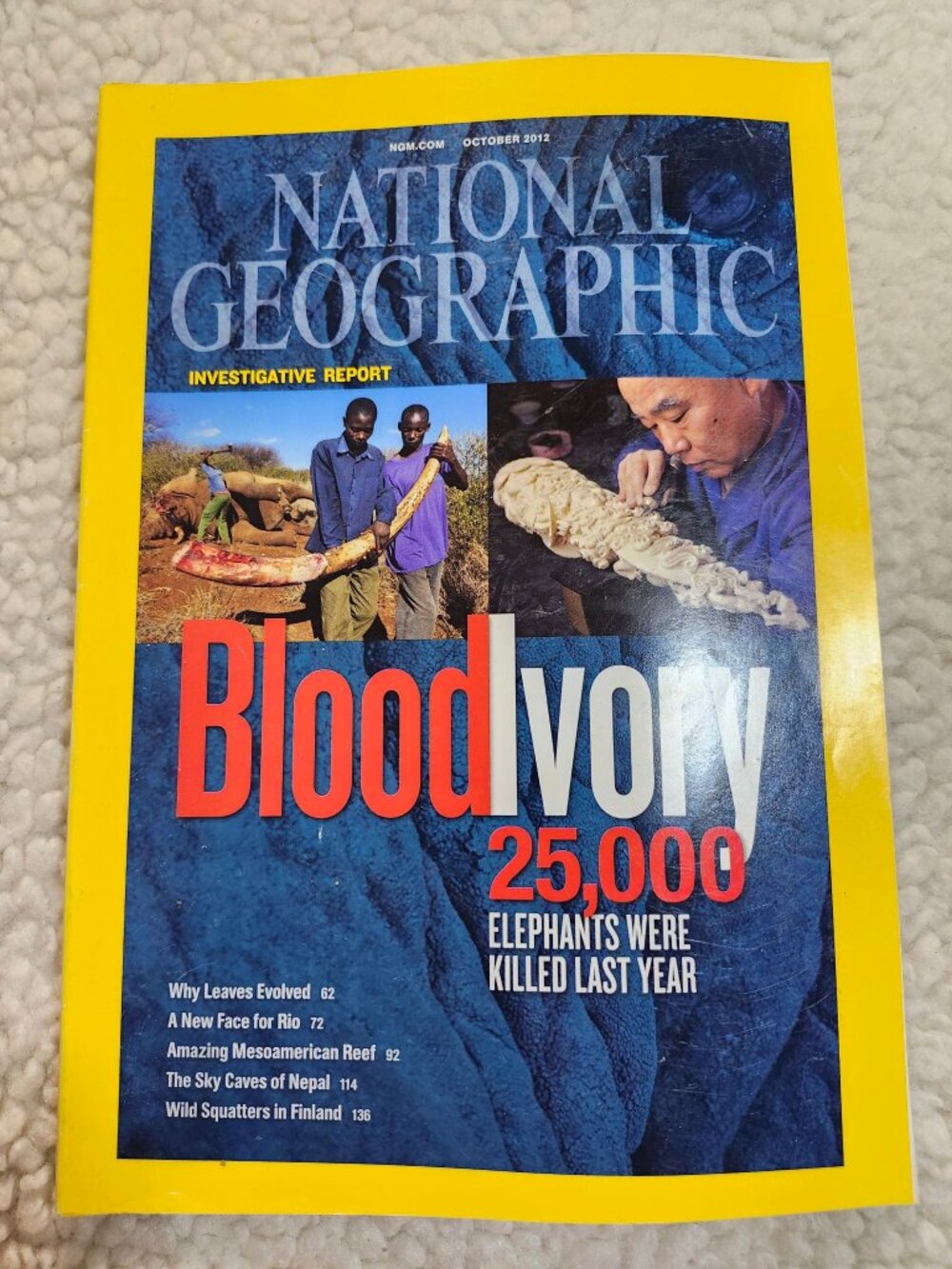 National Geographic Mag Oct 2012 Blood Ivory 25,000 Elephants Collector Edition